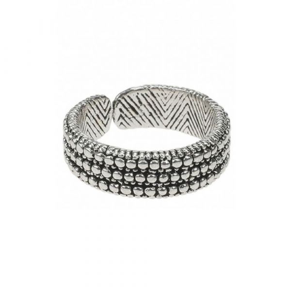 CAMPS & CAMPS | Ring dotted silver plated